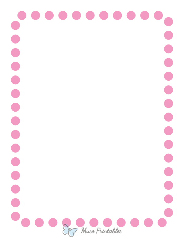 Pink Rounded Thick Dotted Line Border