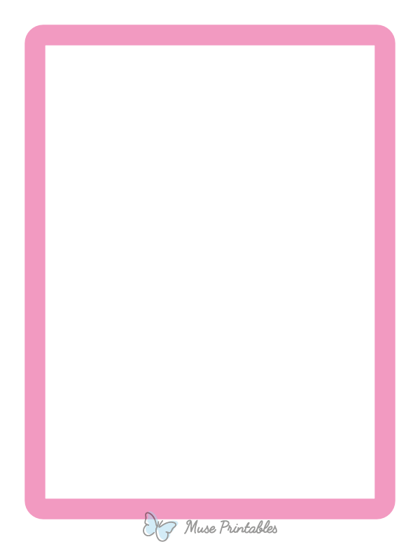 Pink Rounded Thick Line Border