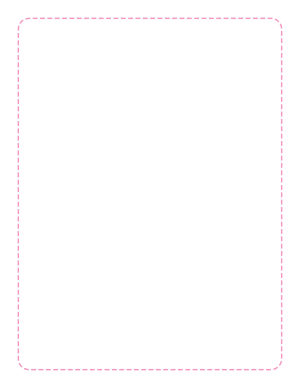 Pink Rounded Thin Dashed Line Border