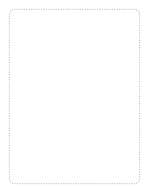 Pink Rounded Thin Dotted Line Border