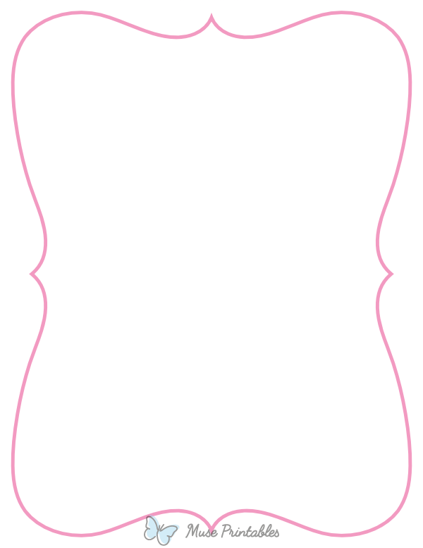 Pink Simple Bracket Frame Border