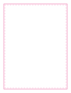 Pink Solid And Dashed Line Border