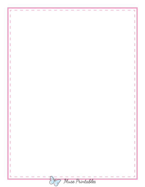 Pink Solid And Dashed Line Border