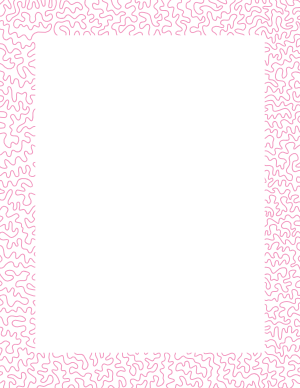 Printable Light Pink Squiggly Line Page Border