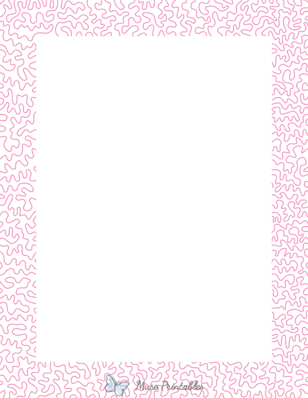 Pink Squiggly Line Border