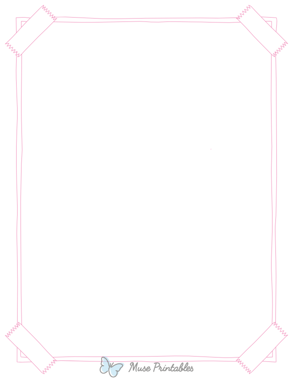 Pink Taped Poster Border