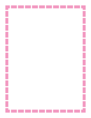 Pink Thick Dashed Line Border