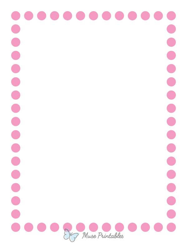 Pink Thick Dotted Line Border