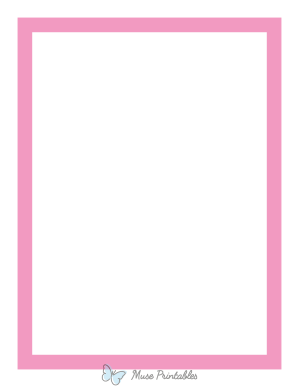 Pink Thick Line Border