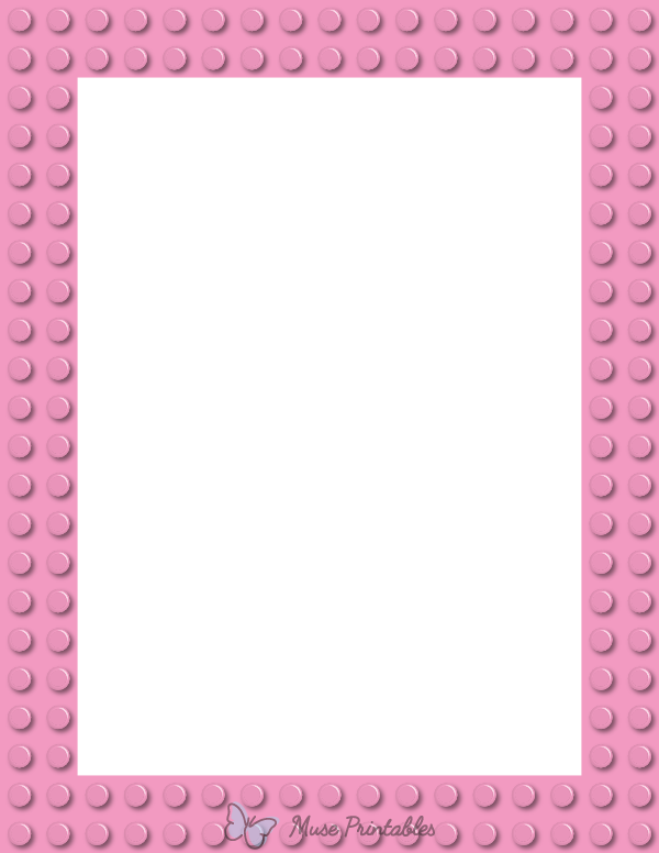 Pink Toy Block Border
