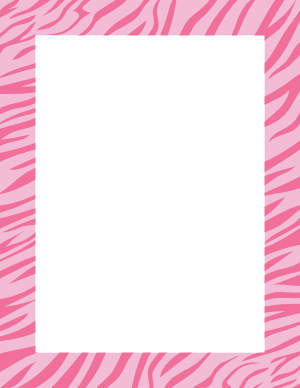 Pink Zebra Print Border