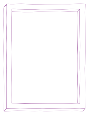 Purple 3d Doodle Frame Border