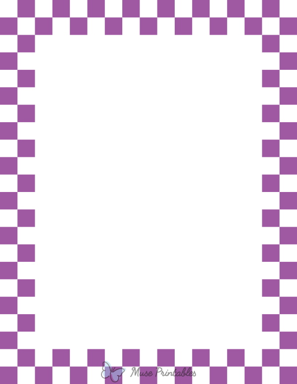 Purple and White Checkered Border