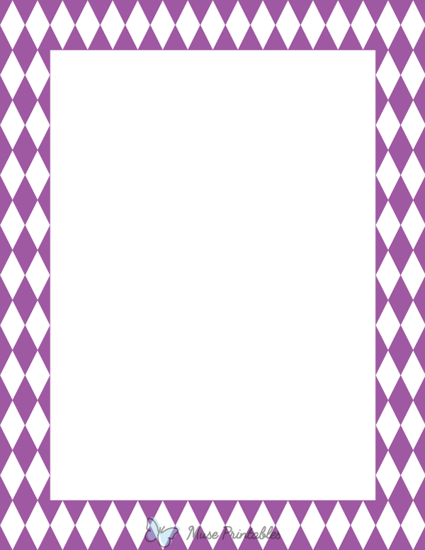 Purple and White Harlequin Border