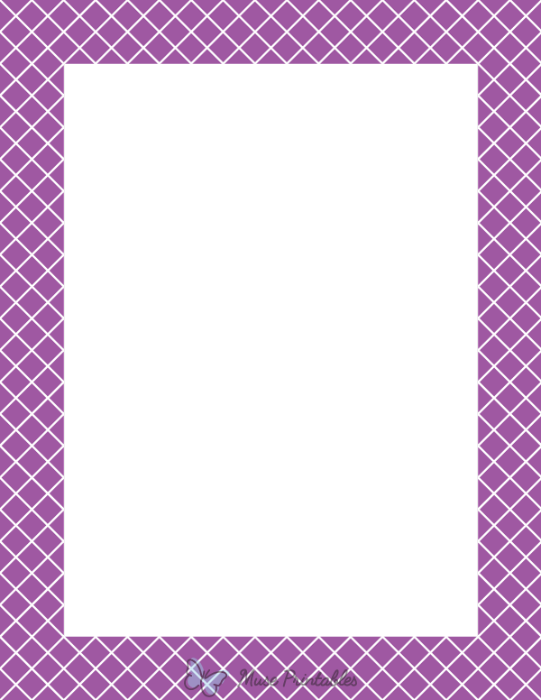 Purple and White Lattice Border