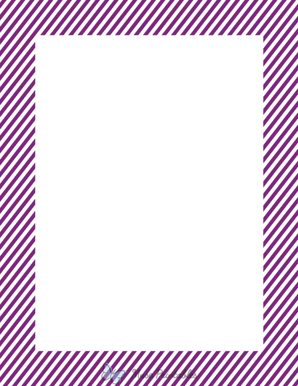 Purple And White Mini Diagonal Striped Border