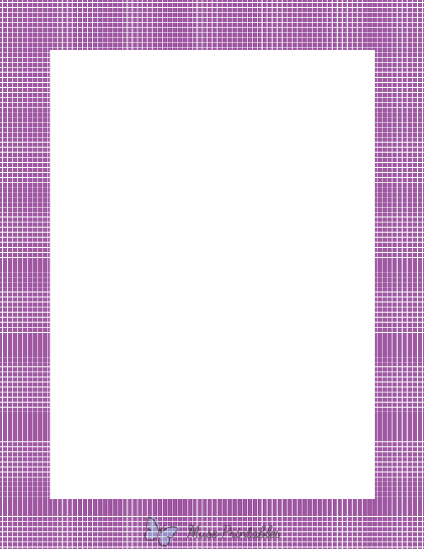 Purple and White Pin Check Border