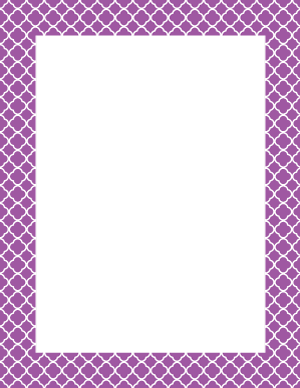 Purple and White Quatrefoil Border