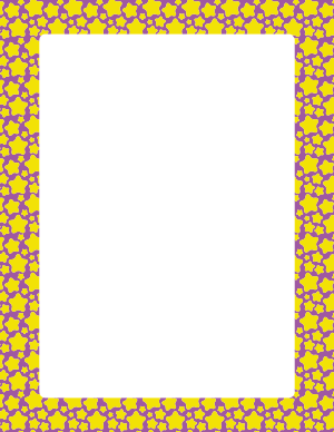 Purple and Yellow Star Border