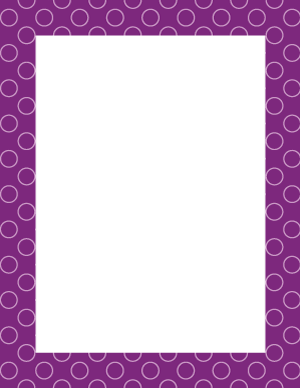 Purple Circle Polka Dot Border
