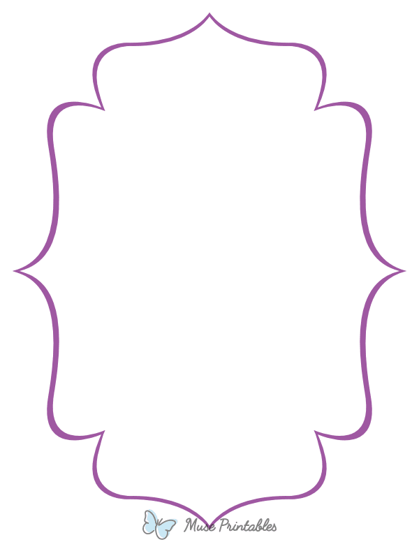 Purple Elegant Bracket Frame Border