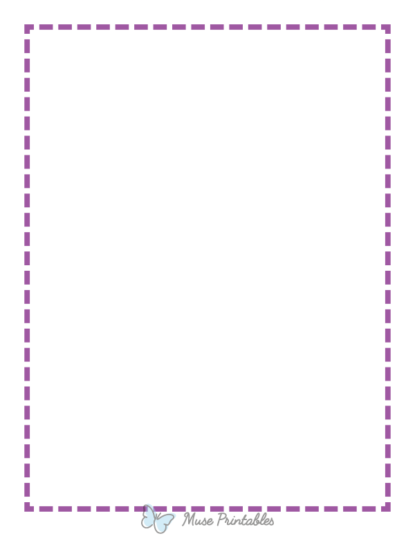 Purple Medium Dashed Line Border