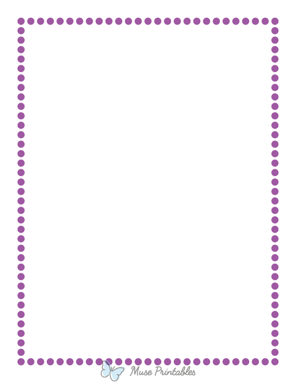 Purple Medium Dotted Line Border