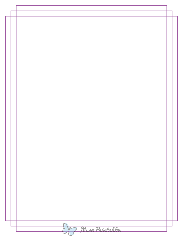 Purple Minimalist Line Border