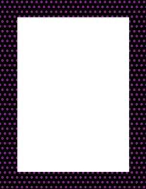 Purple on Black Mini Polka Dot Border