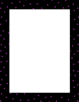 Purple on Black Random Mini Polka Dot Border