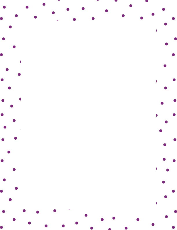 Purple on White Random Mini Polka Dot Border