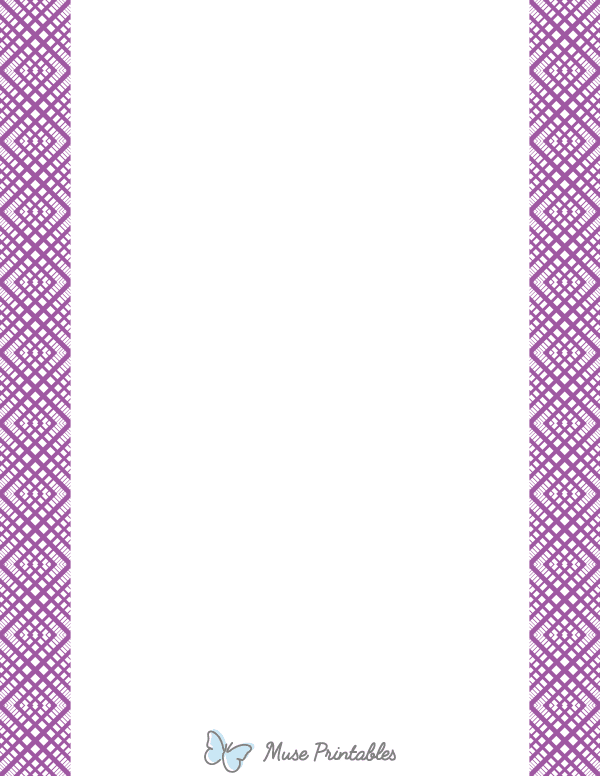 Purple Overlapping Diamond Border