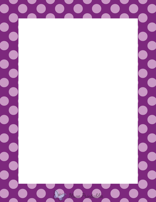 Purple Polka Dot Border
