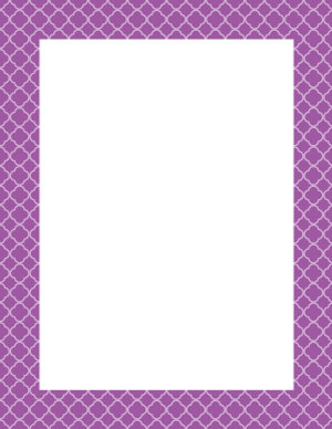 Purple Quatrefoil Border