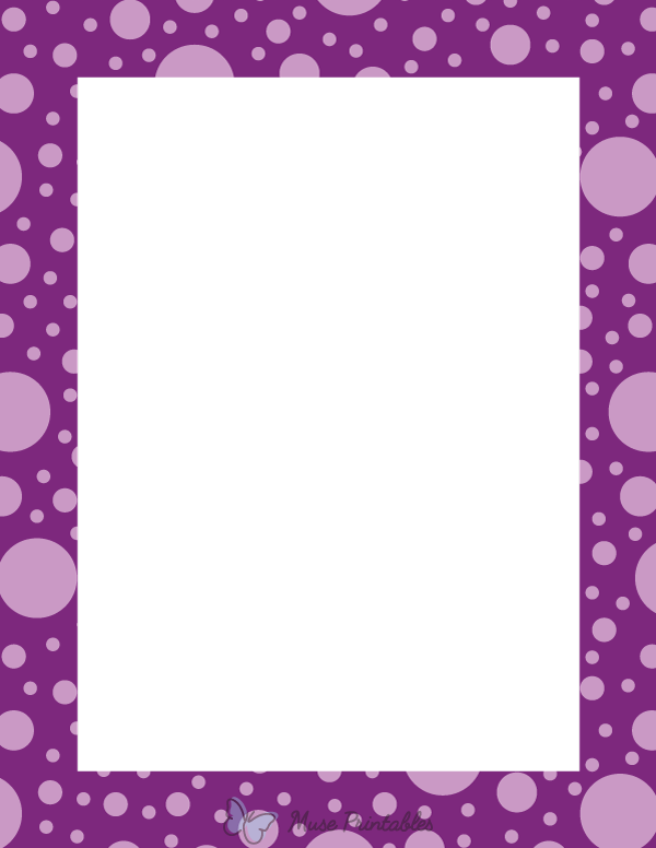 Purple Random Polka Dot Border