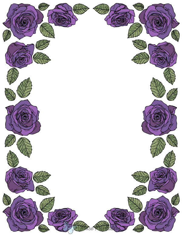 Purple Rose Border