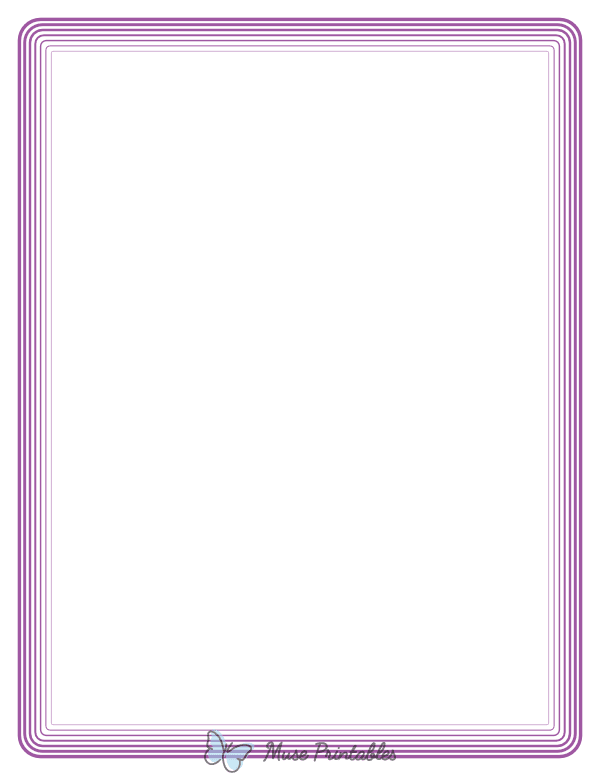 Purple Rounded Concentric Line Border