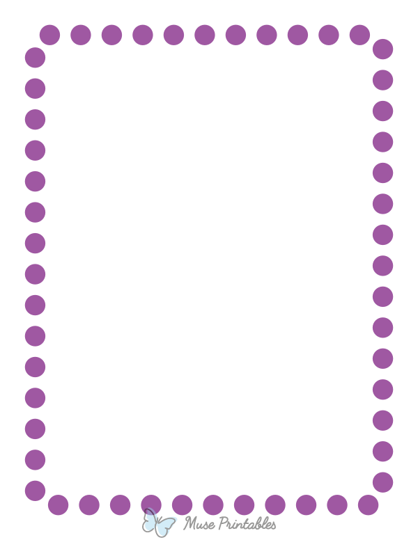 Purple Rounded Thick Dotted Line Border