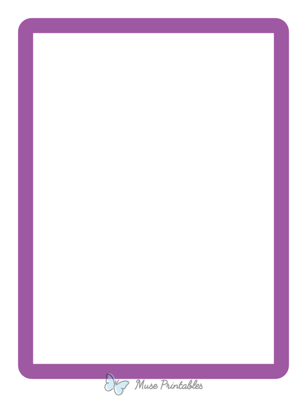 Purple Rounded Thick Line Border
