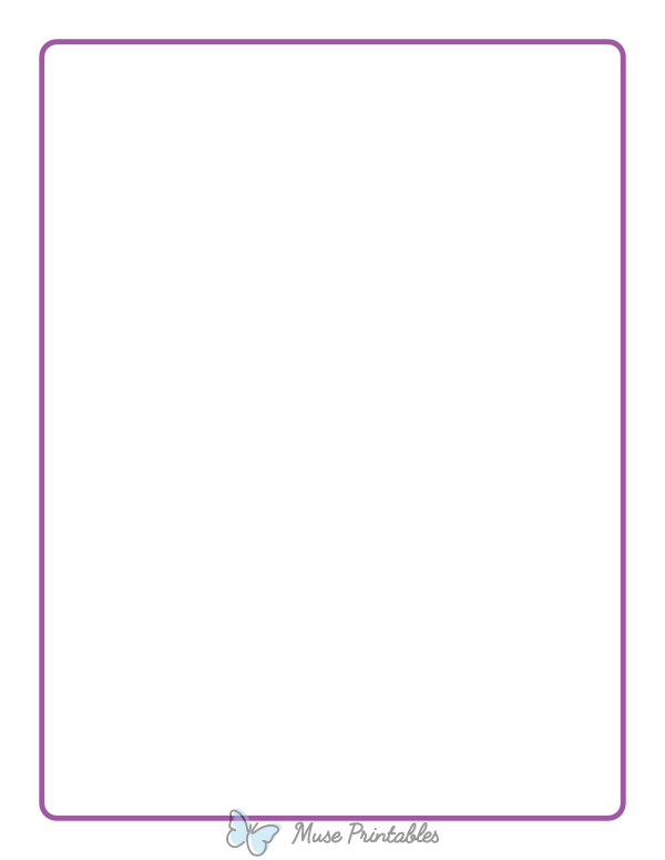 Purple Rounded Thin Line Border