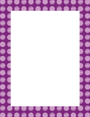 Purple Scribble Polka Dot Border