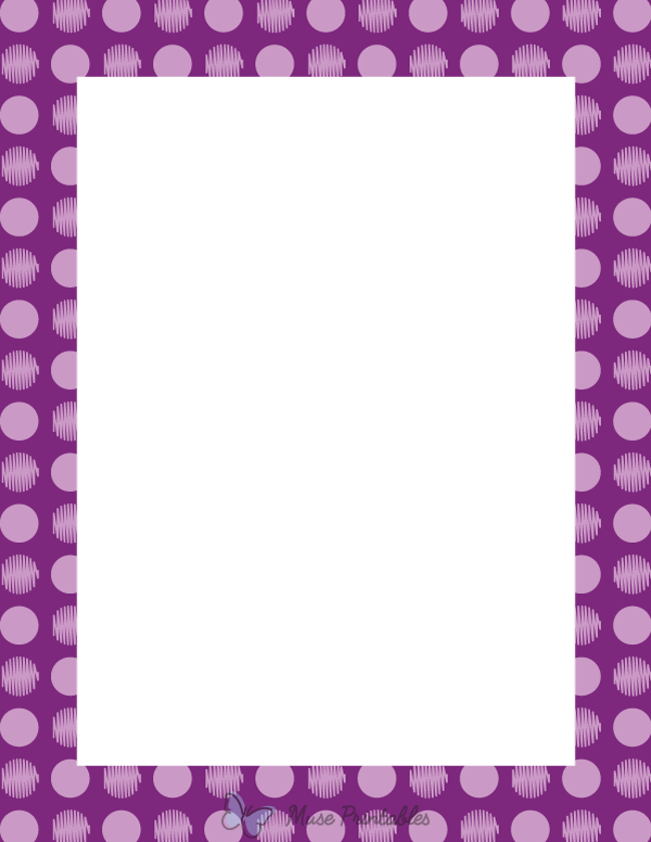 Purple Scribble Polka Dot Border