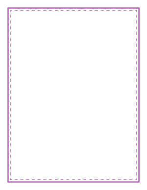 Purple Solid And Dashed Line Border