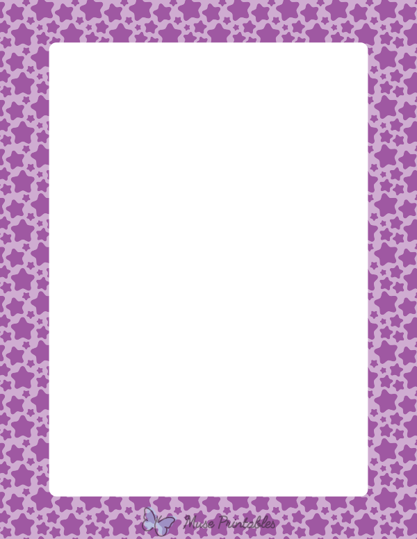 Purple Star Border