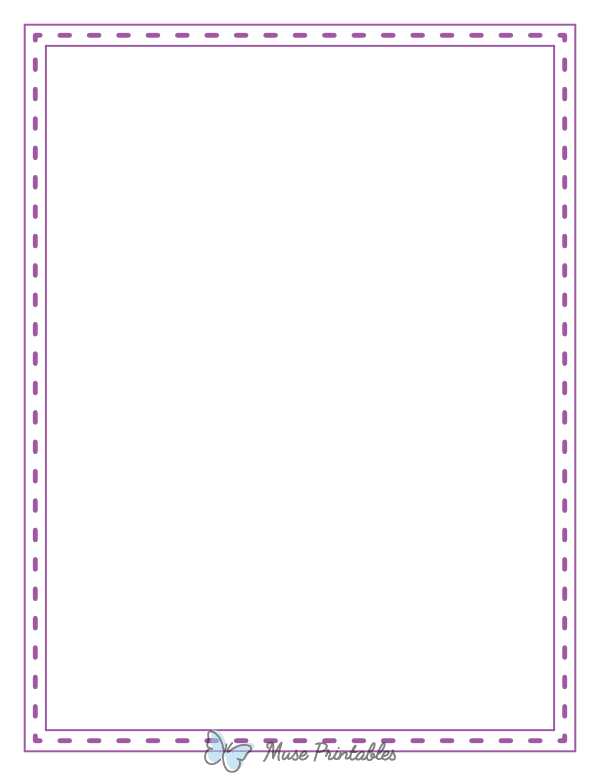 Purple Stitch Frame Border