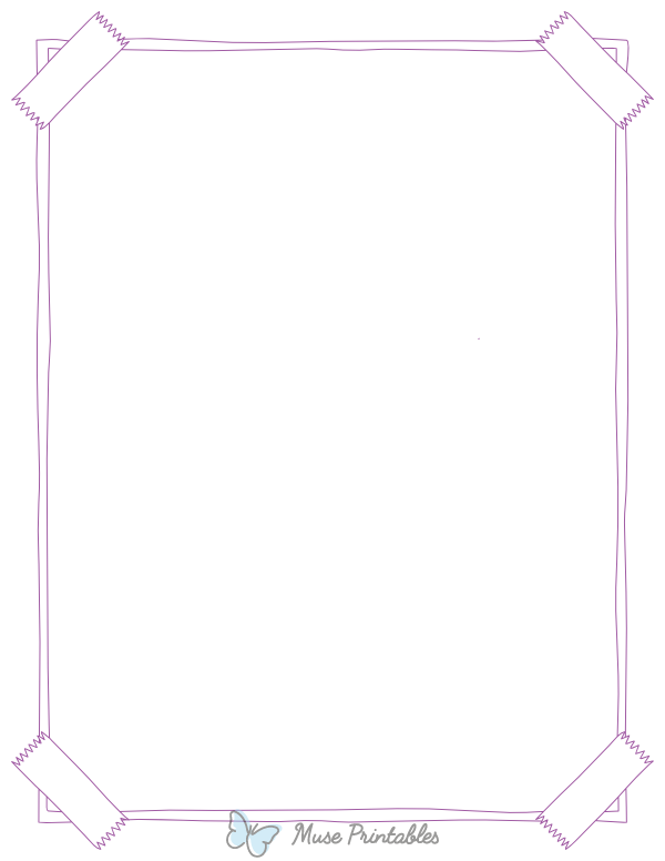 Purple Taped Poster Border