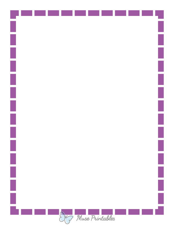 Purple Thick Dashed Line Border