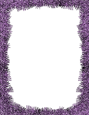 Purple Tinsel Border