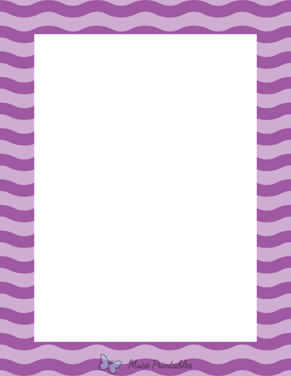 Purple Wavy Stripe Border