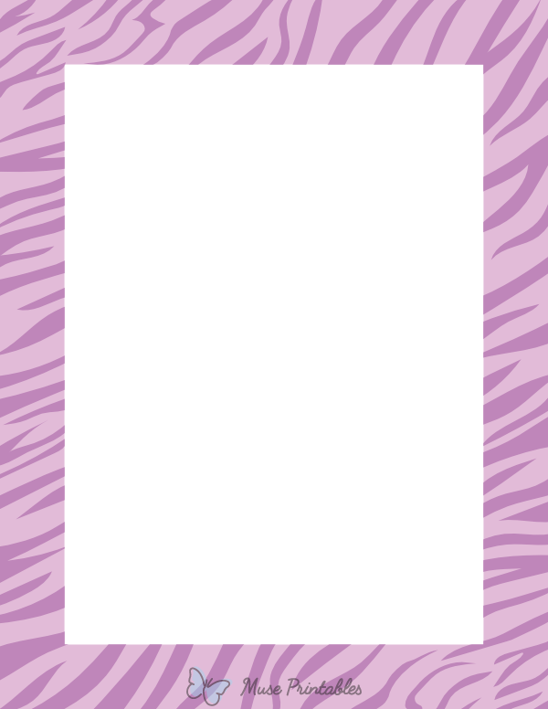 Purple Zebra Print Border